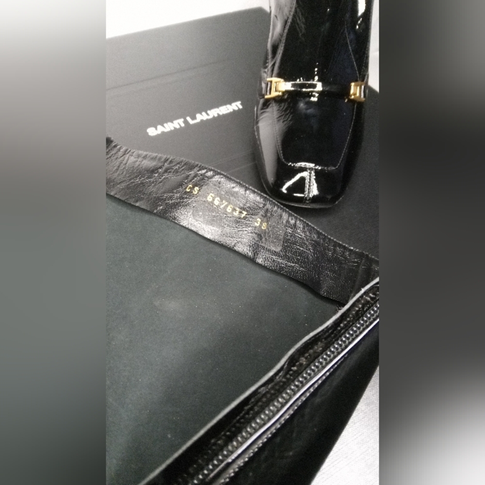 Saint Laurent Lala Patient Leather Boots - Picture 8 of 14
